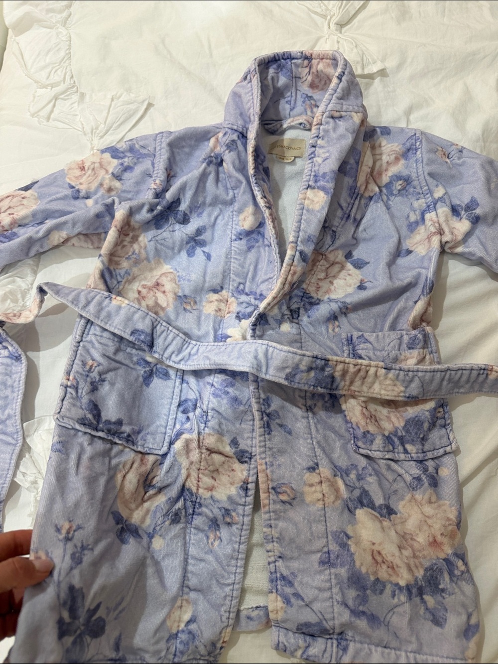 LoveShackFancy Pastel Lavender Floral Robe